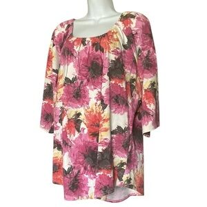 New❣️ Middle Weight Stretch Floral Tunic